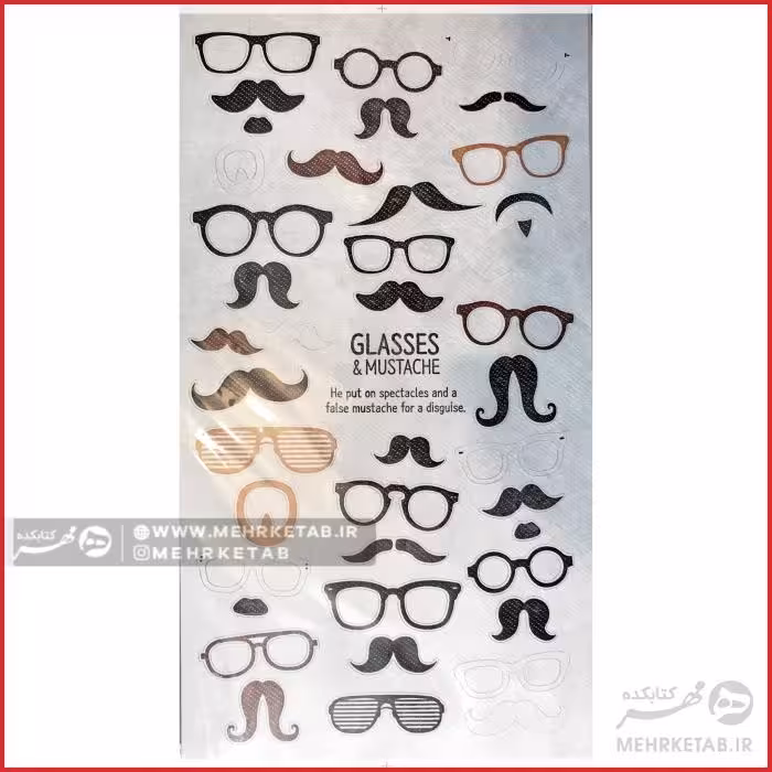 استیکر لاتک طرح عینک 2