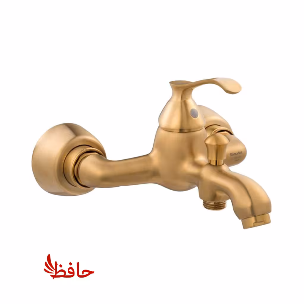 شیر حمام شودر مدل کلاسیک طلایی مات