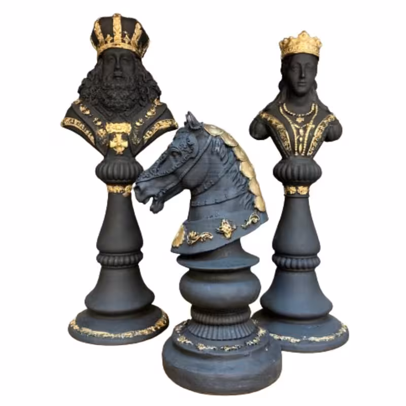 مجسمه طرح شطرنج مدل کلاسیک مجموعه سه عددی
