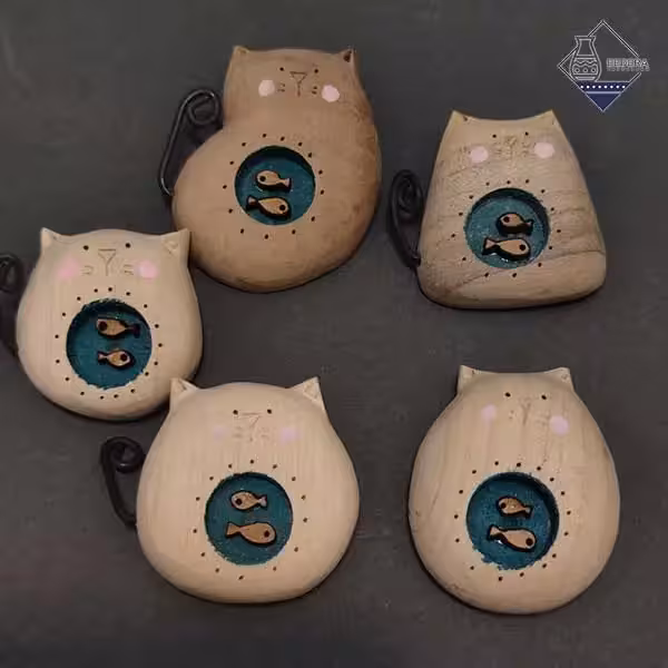 پیکسل چوبی گربه ماهی به دل