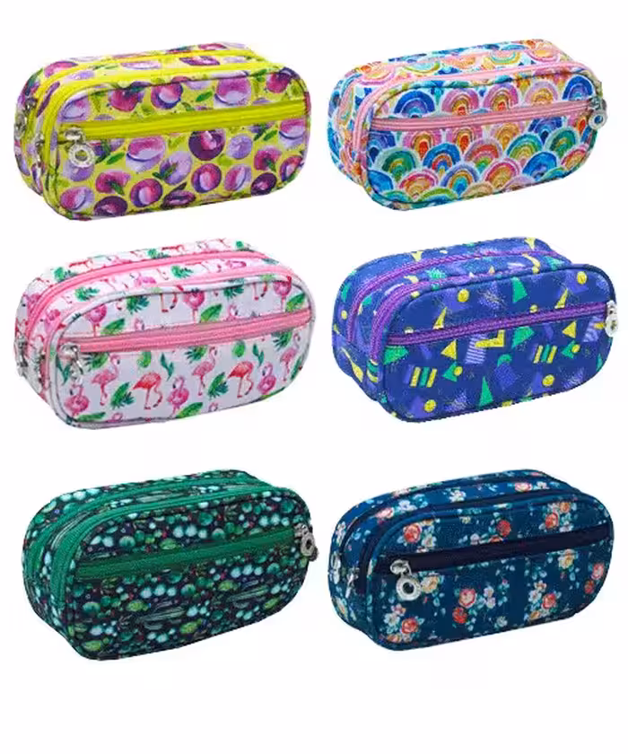 جامدادی پارچه ای پیکاسو طرح دار سه زیپ F4