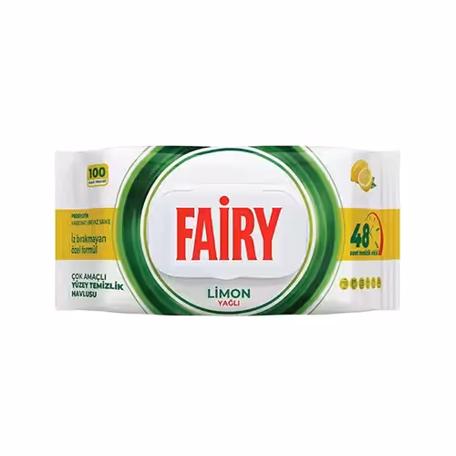 دستمال مرطوب فيري پاك كننده سطوح رايحه LIMON ليمو بسته 100 عددي