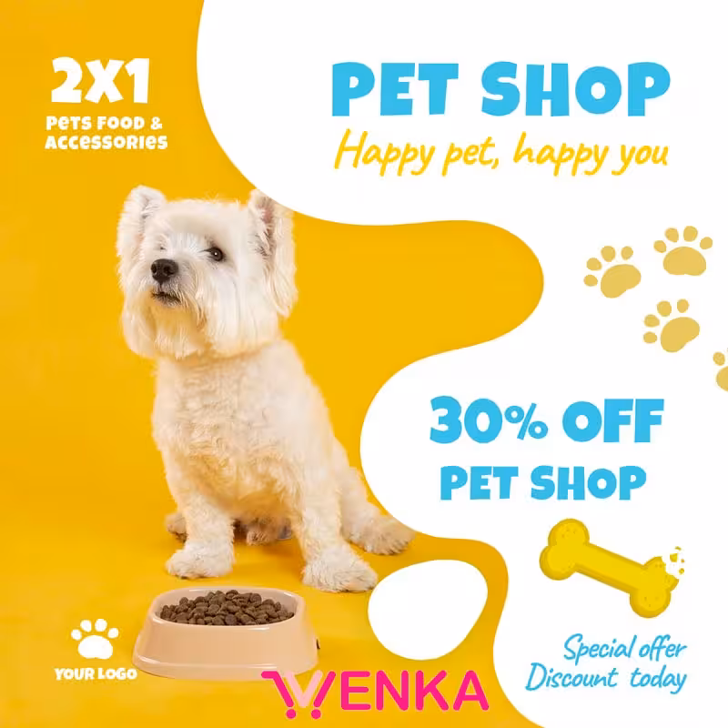 9 پوستر لایه باز با موضوع فروشگاه حیوانات کد392