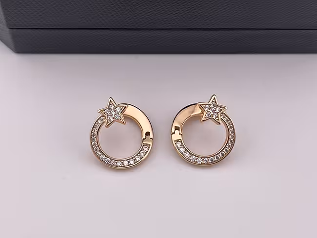 گوشواره مدل دایره ای و تک ستاره