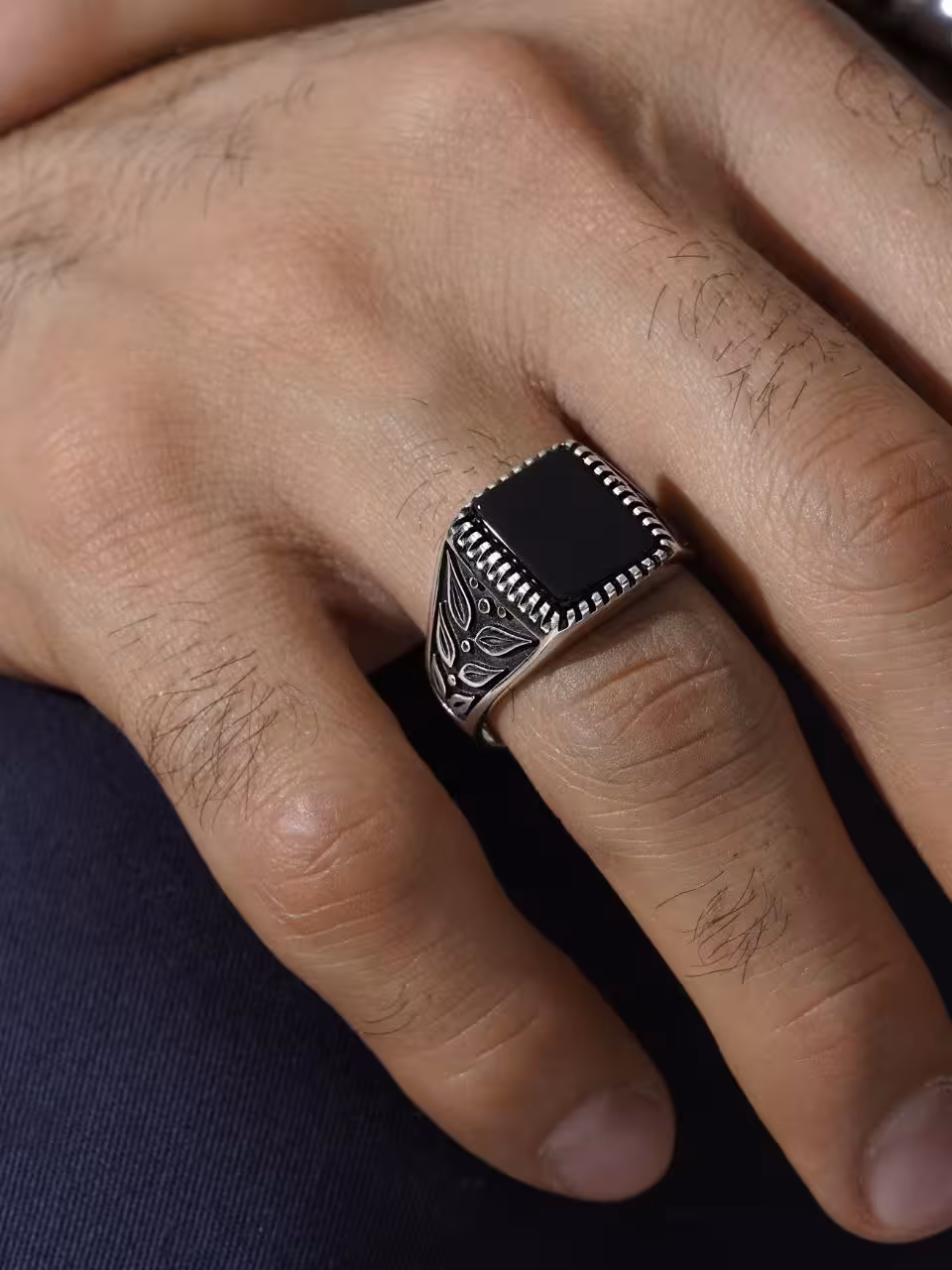 انگشتر نقره مردانه ترک کد 10607