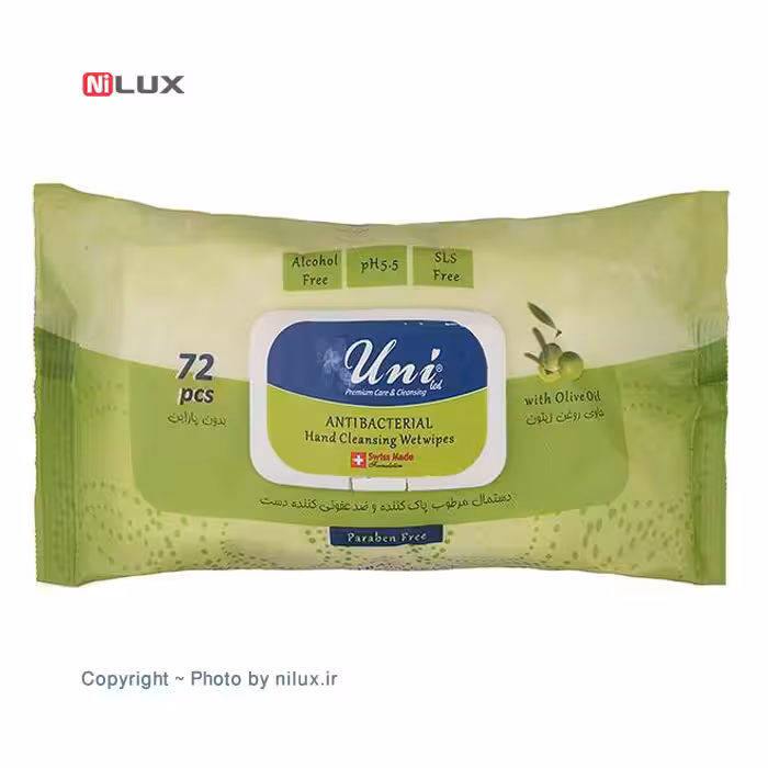 دستمال مرطوب دست یونی لد مدل Hand Anti Bacterial بسته 72 عددی
