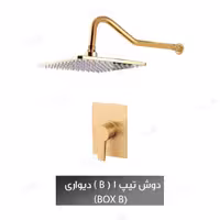 دوش توکار شیذر مدل فلت تیپ 1 (B) با سردوش دیواری