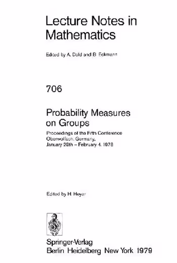 خرید و دانلود نسخه کامل کتاب Probability Measures on Groups