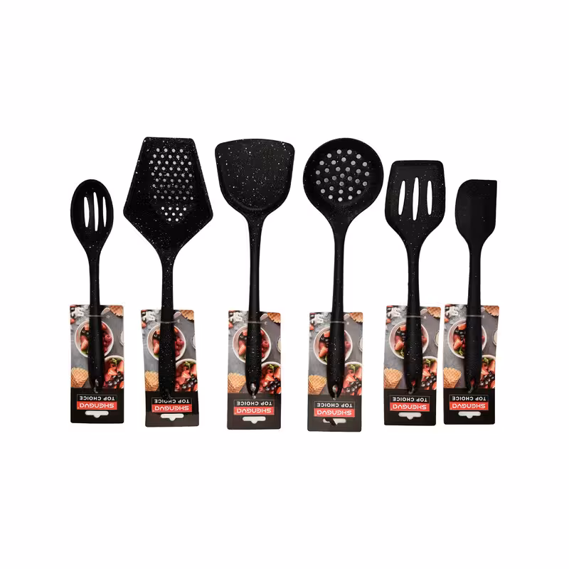 سرویس کفگیر و ملاقه 6 پارچه سیلیکونی شنگیا | کالا مکس