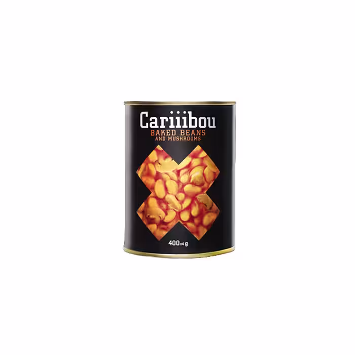 کنسرو لوبیا چیتی با قارچ کاریبو 400 گرمی