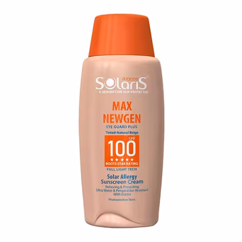 ضد آفتاب spf 100 پوست های حساس به آفتاب بژ طبیعی آردن سولاریس MAX NEWGEN