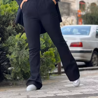 شلوار دمپا کتان کش