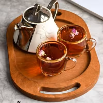 سینی چوبی بیضی