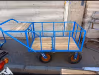 گاری تقویت شده با حفاظ بقل و عمق 50 و چرخ گردان ثابت بادی فرغونی با رینگ چدنی با ضمانت ...فقط چرخها 9 میلیون تومان هست و 8 دستگاه مانده