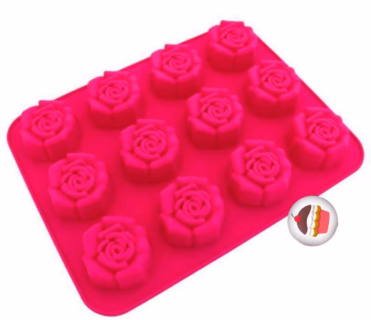 قالب سیلیکونی رز تخت 12خانه