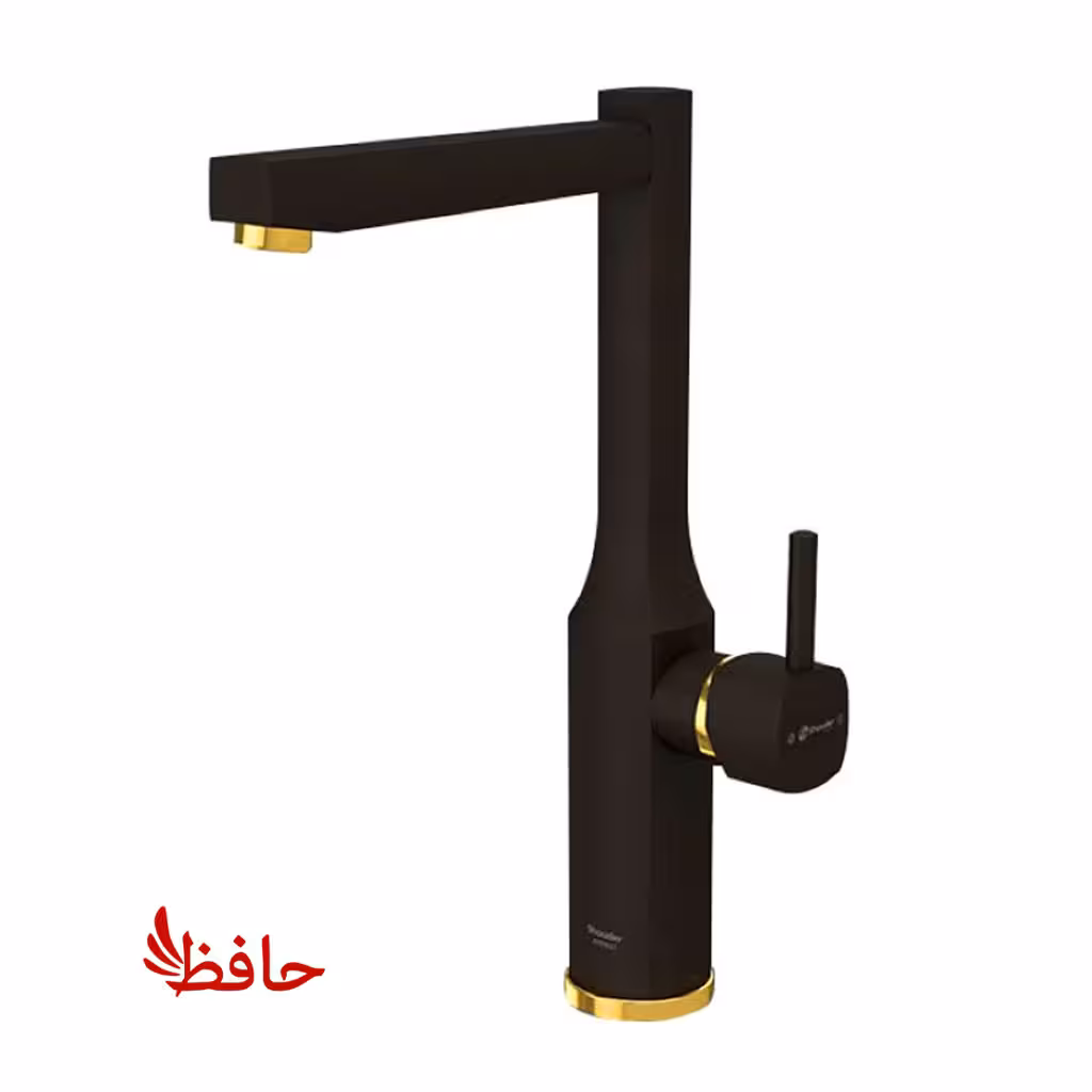 شیر ظرفشویی شودر مدل یونیک مشکی طلایی