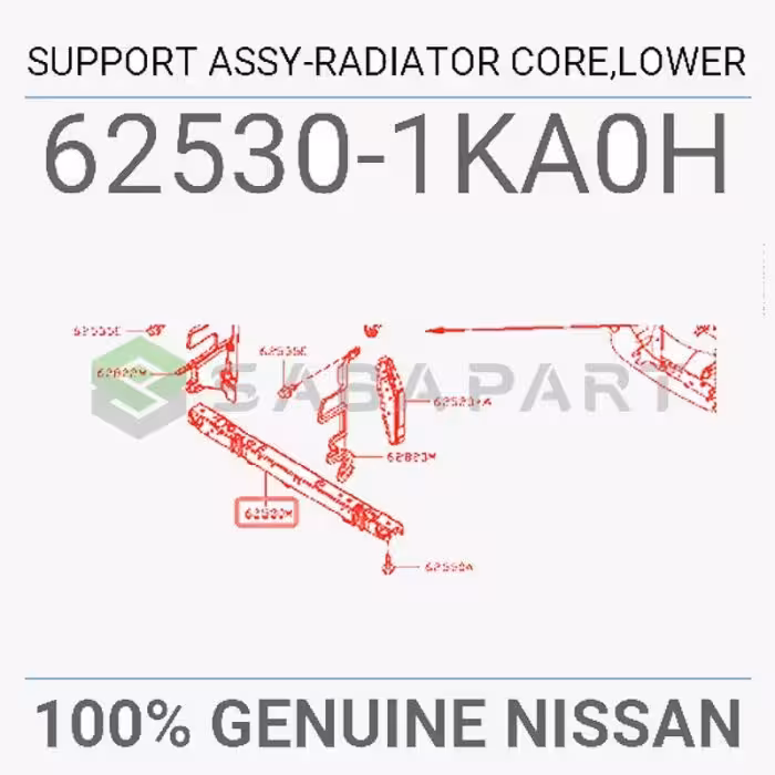 دیاق پایین رادیاتور نیسان جوک – محصول اصلی