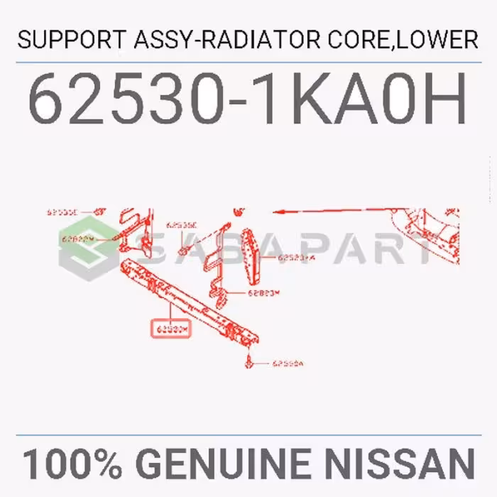 دیاق پایین رادیاتور نیسان جوک – محصول اصلی
