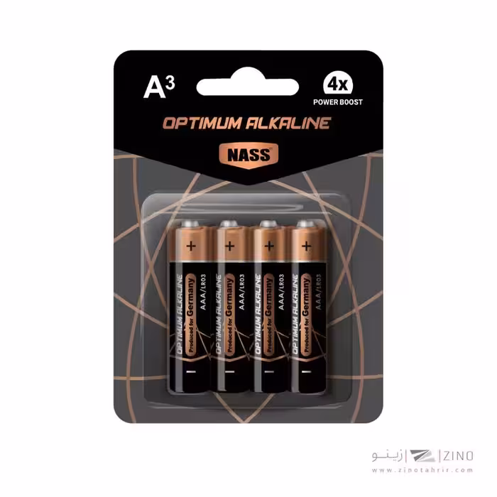 باتری نیم قلمی آلکالاین اپتی موم4عددی ناس کد520