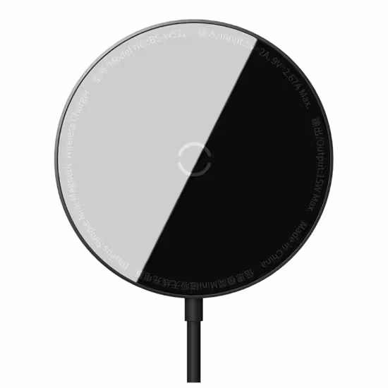 شارژر بی‌سیم 15 واتی بیسوس مدل Baseus Simple Mini Magnetic Wireless Charger WXJK