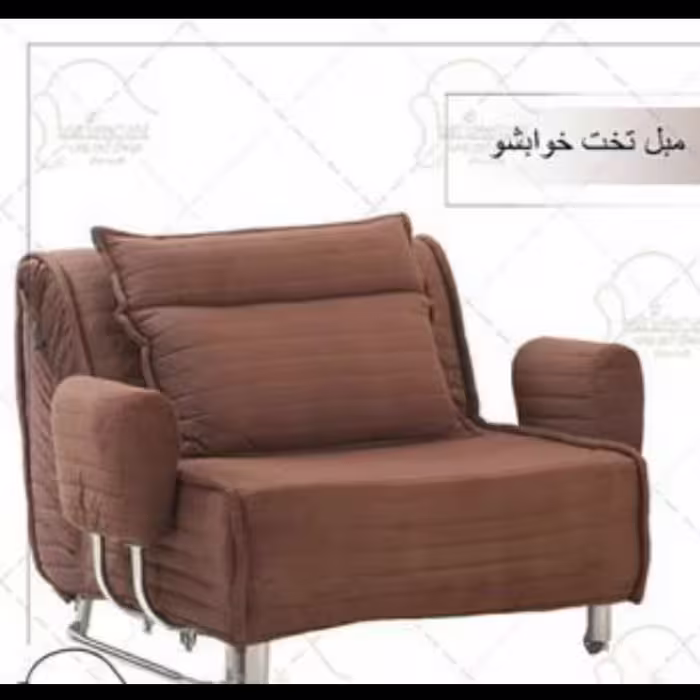 تختخوابشو (( تکنفره  عرض 80دسته متکایی ))