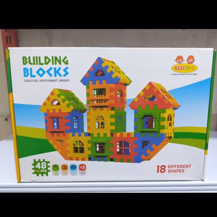 بازی فکری بلوک های خانه سازی 48 قطعه