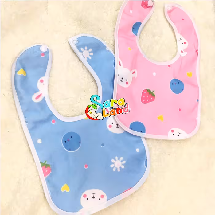 پیش بند نوزاد مخمل توت فرنگی