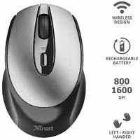 ماوس بی سیم تراست مدل ZAYA WIRELESS RECHARGBLE