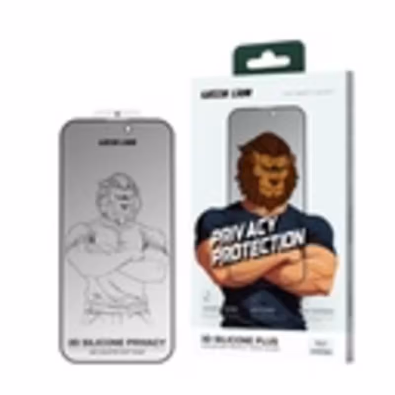 گلس گرین لاین برای iPhone 16 Pro Max مدل Green Lion 3D Silicone Plus Advanced Privacy