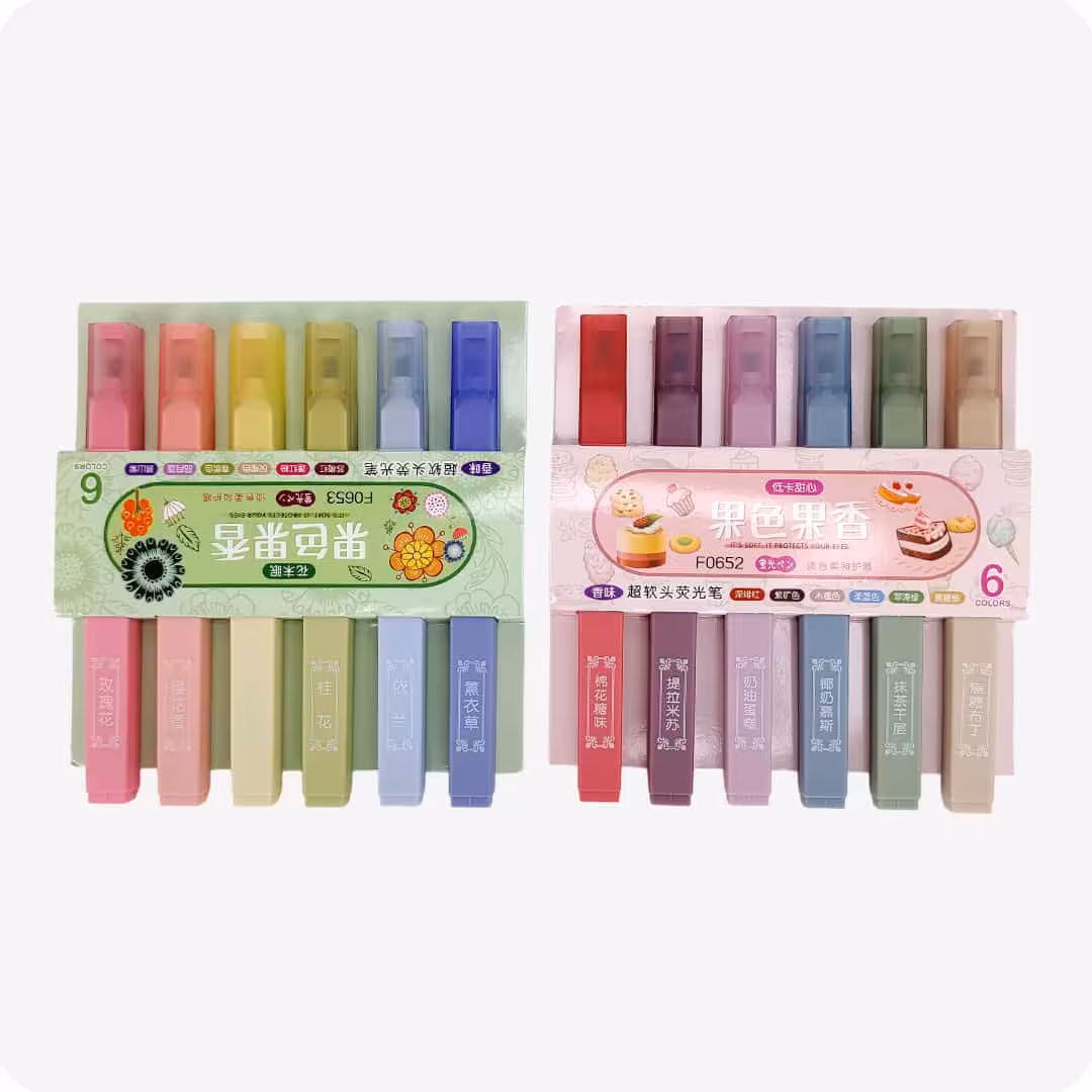 پک هایلایتر پاستلی عطری طرح بهاری