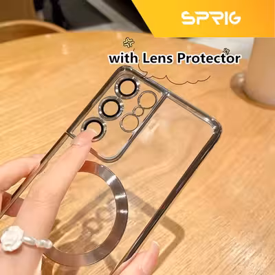 کاور اسپریگ مدل Magsafe-FU مناسب برای گوشی موبایل سامسونگ Galaxy S23 Ultra به همراه محافظ صفحه نمایش