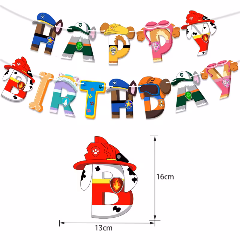 ریسه تولد مدل تولد مبارک طرح سگ های نگهبان کد 27