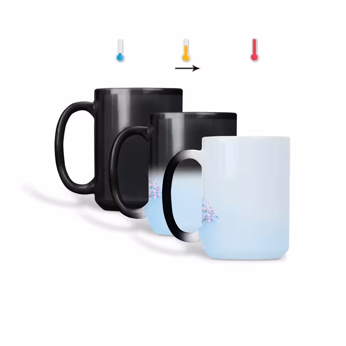 ماگ حرارتی طرح گل صورتی 