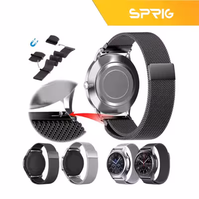 بند اسپریگ مدل Milanese TW مناسب برای ساعت هوشمند آمازفیت pace / Solar LS05 / Imilab KW66