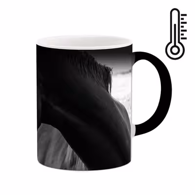 ماگ حرارتی طرح اسب مشکی مدل mgh01855