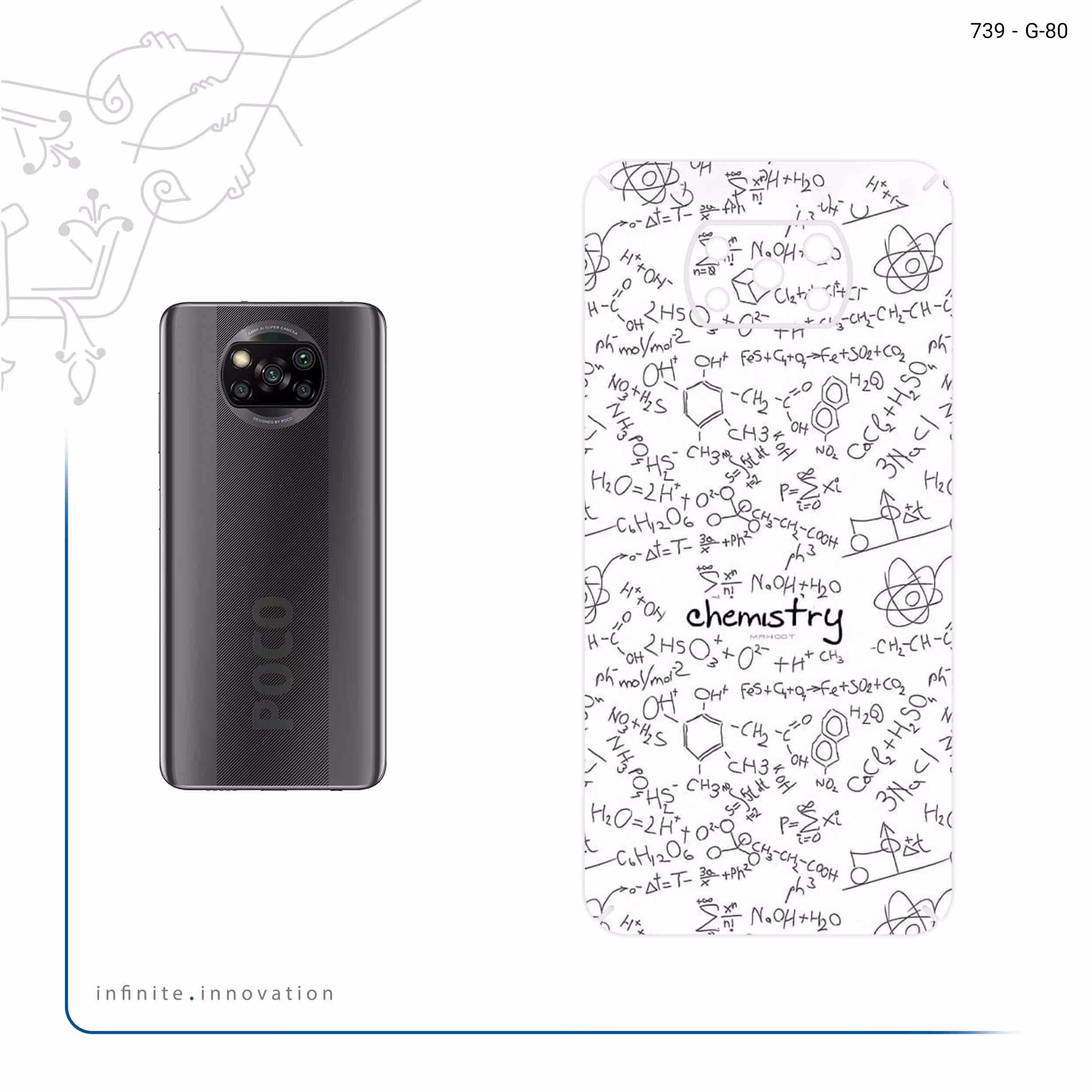 برچسب پوششی ماهوت مدل Chemistry Science مناسب برای گوشی موبایل شیائومی Poco X3 NFC