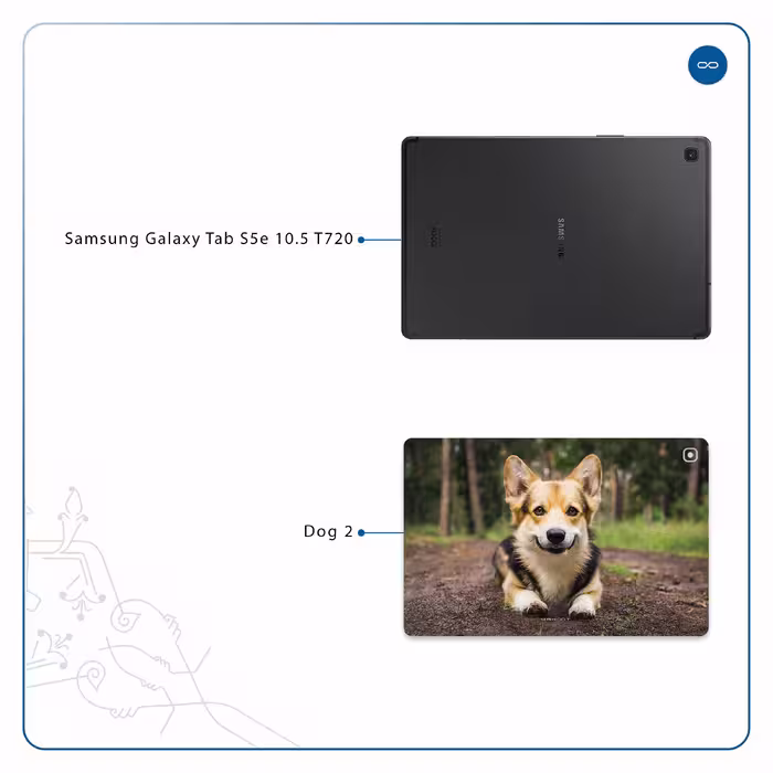 برچسب پوششی ماهوت مدل Dog-2 مناسب برای تبلت سامسونگ Galaxy Tab S5e 10.5 2019 T720