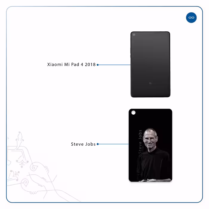 برچسب پوششی ماهوت مدل Steve Jobs مناسب برای تبلت شیائومی Mi Pad 4 2018