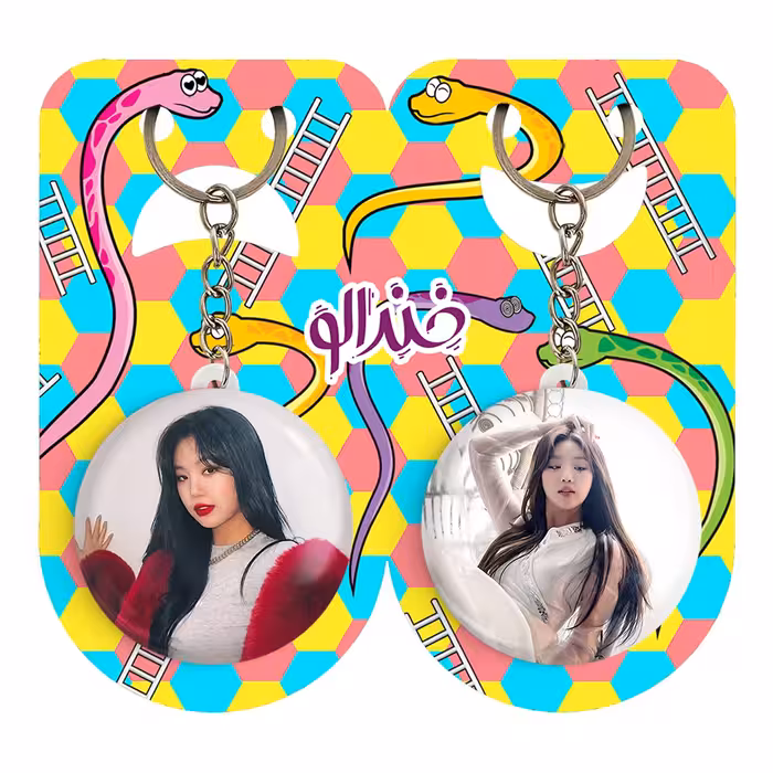 جاکلیدی خندالو مدل سوجین گروه جی آیدل GIdle کد 1955519556 مجموعه 2 عددی