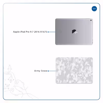 برچسب پوششی ماهوت مدل Army-Snow مناسب برای تبلت اپل iPad Pro 9.7 2016 A1675
