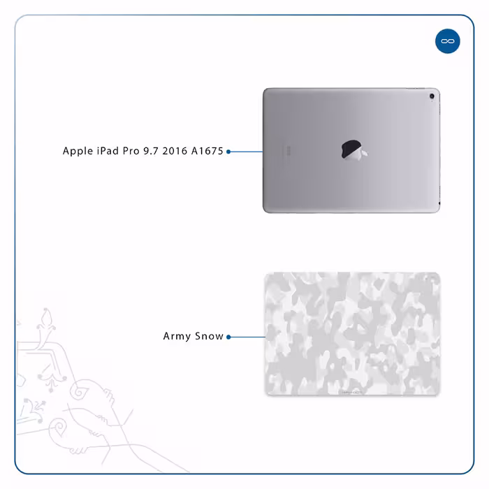 برچسب پوششی ماهوت مدل Army-Snow مناسب برای تبلت اپل iPad Pro 9.7 2016 A1675