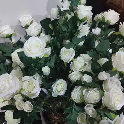 گل مصنوعی مدل شاخه رز 6 کل