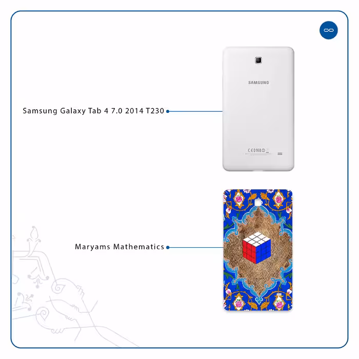 برچسب پوششی ماهوت مدل Maryams Mathematics مناسب برای تبلت سامسونگ Galaxy Tab 4 7.0 2014 T230