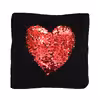 کوسن مدل مخمل قلب پولکی دو طرفه