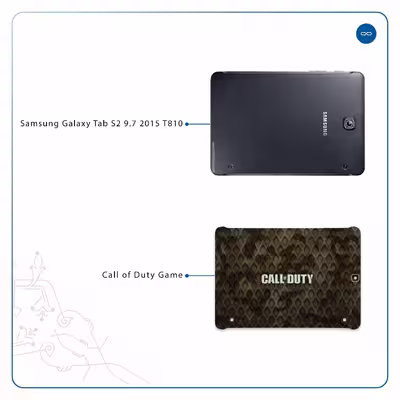 برچسب پوششی ماهوت مدل Call-of-Duty-Game مناسب برای تبلت سامسونگ Galaxy Tab S2 9.7 2015 T810