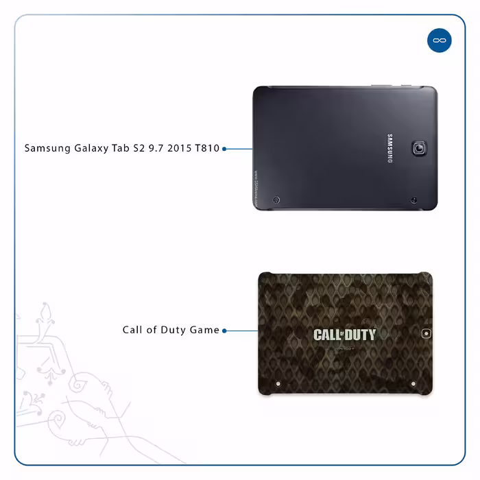 برچسب پوششی ماهوت مدل Call-of-Duty-Game مناسب برای تبلت سامسونگ Galaxy Tab S2 9.7 2015 T810