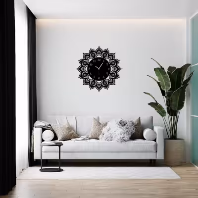 ساعت دیواری ماهوت طرح ماندالا کد 063