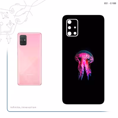 برچسب پوششی ماهوت مدل jellyfish مناسب برای گوشی موبایل سامسونگ Galaxy A71