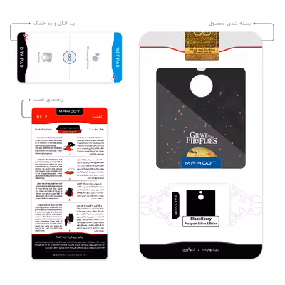 برچسب پوششی ماهوت مدل Grave of the Fireflies مناسب برای گوشی موبایل بلک بری Passport Silver Edition