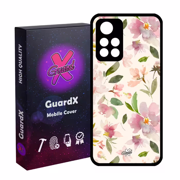 کاور گارد ایکس طرح گل مدل Glass10579 مناسب برای گوشی موبایل شیائومی Poco M4 Pro 5G/Redmi Note 11T 5G/Redmi Note 11S 5G